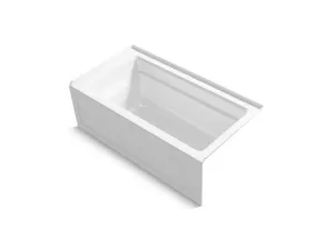 KOHLER K-1123-ZV Archer 60" x 32" alcove bath with integral apron, right drain in White