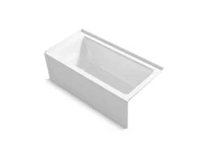 KOHLER K-1946-ZW Archer 60" x 30" alcove bath with integral apron and right drain in White