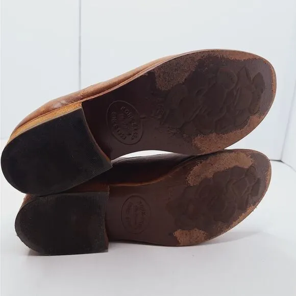 Korkease Niseda Monkstrap Oxford Shoes Brown Leather Cap Toe Women's 8M Academia
