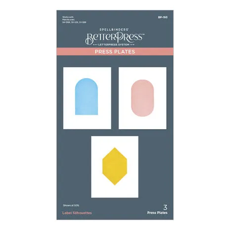 Label Silhouettes Better Press Plates BP-193 Spellbinders