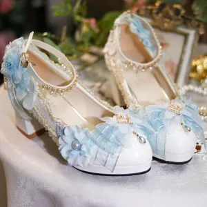 Lace Bow Flower  Shoes