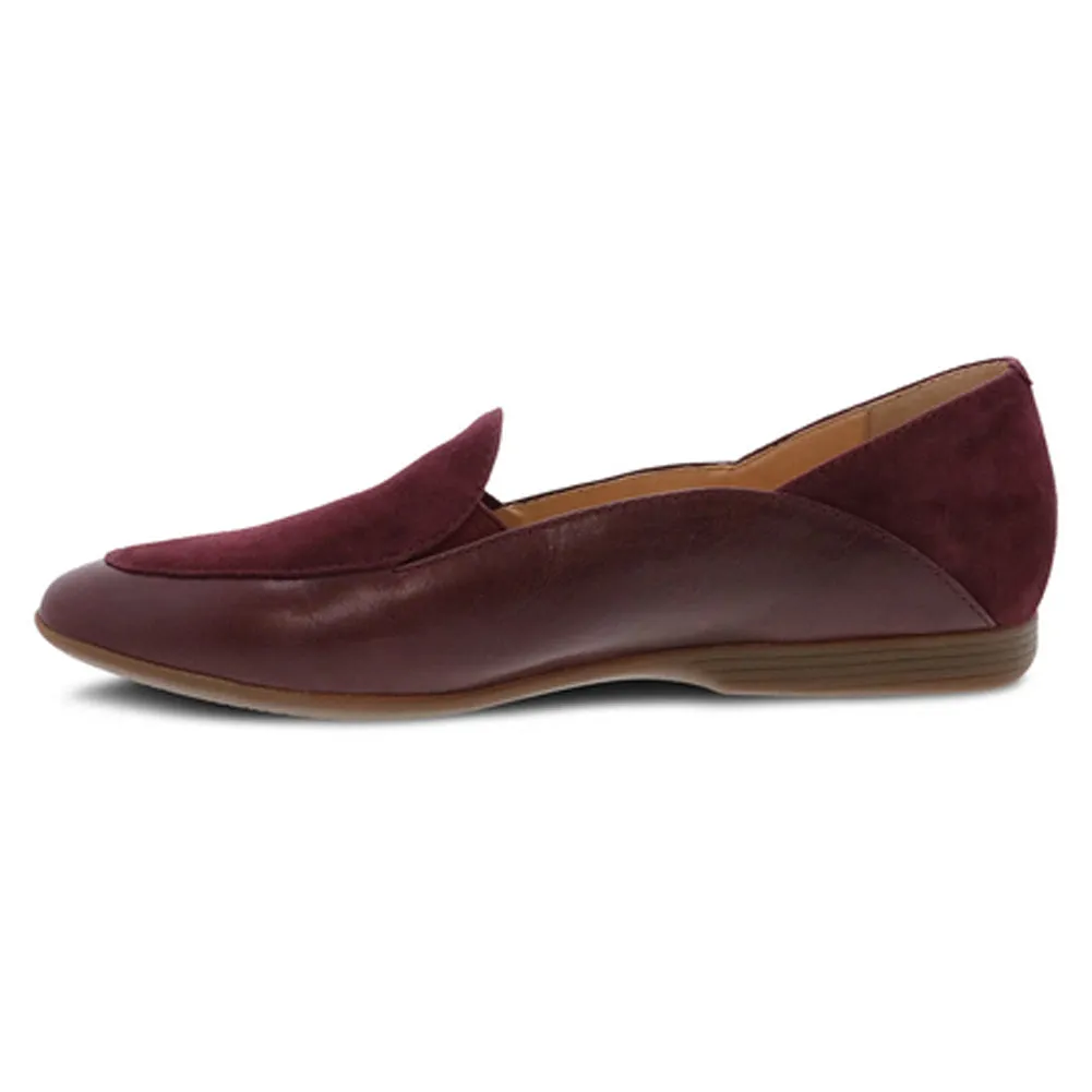 Lace - Wine Glazed Leather Flat - 2040-880600