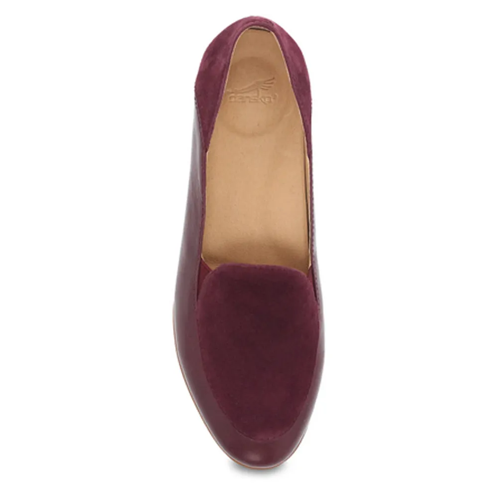 Lace - Wine Glazed Leather Flat - 2040-880600