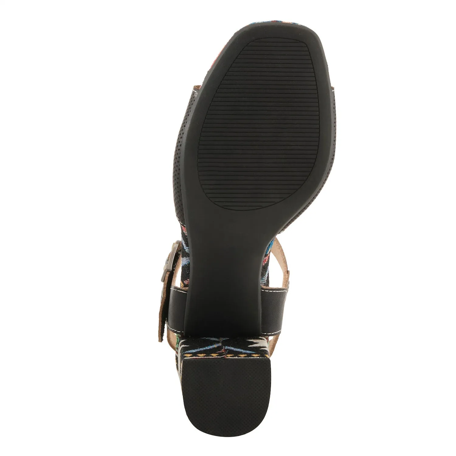 L'Artiste by Spring Step Women's Sassy Class Heeled Sandal - Black Multi