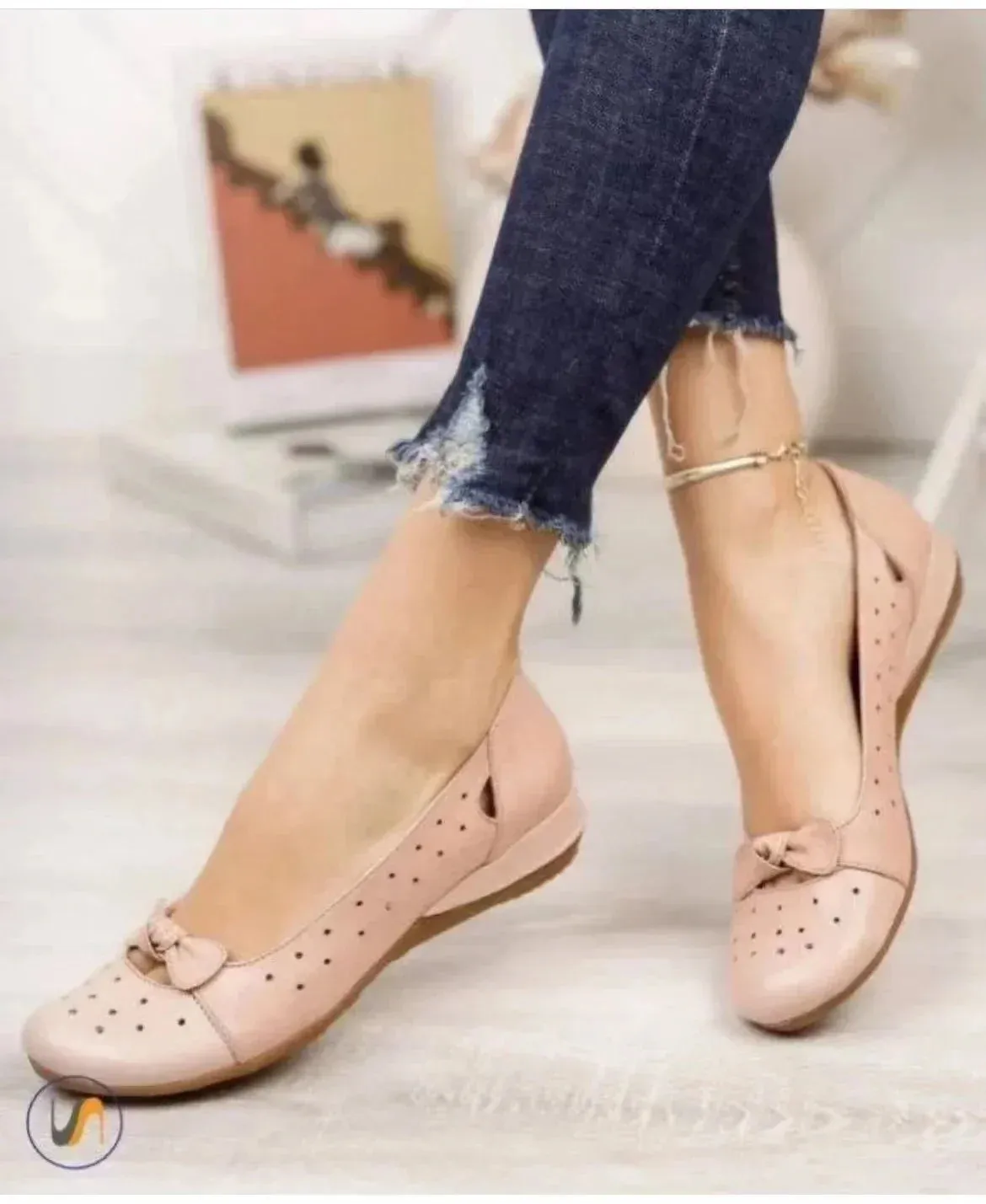 Leather Oxford breathable shoes