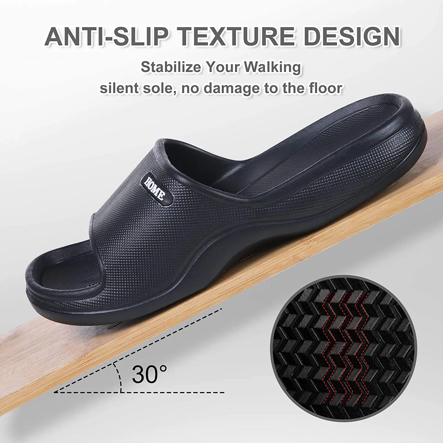 Litfun Soft Sandals Slides for Women Men Lightweight Beach Pool Shower Shoes Bathroom Slippers