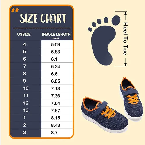 Little Kid Running/Walking Tennis Shoes orange Black- KOMFORME