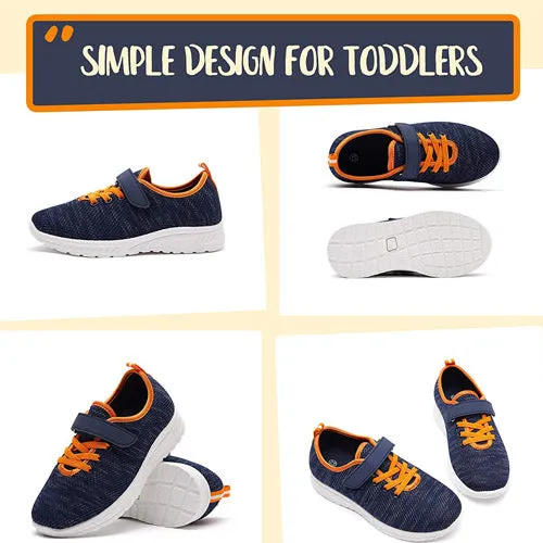 Little Kid Running/Walking Tennis Shoes orange Black- KOMFORME
