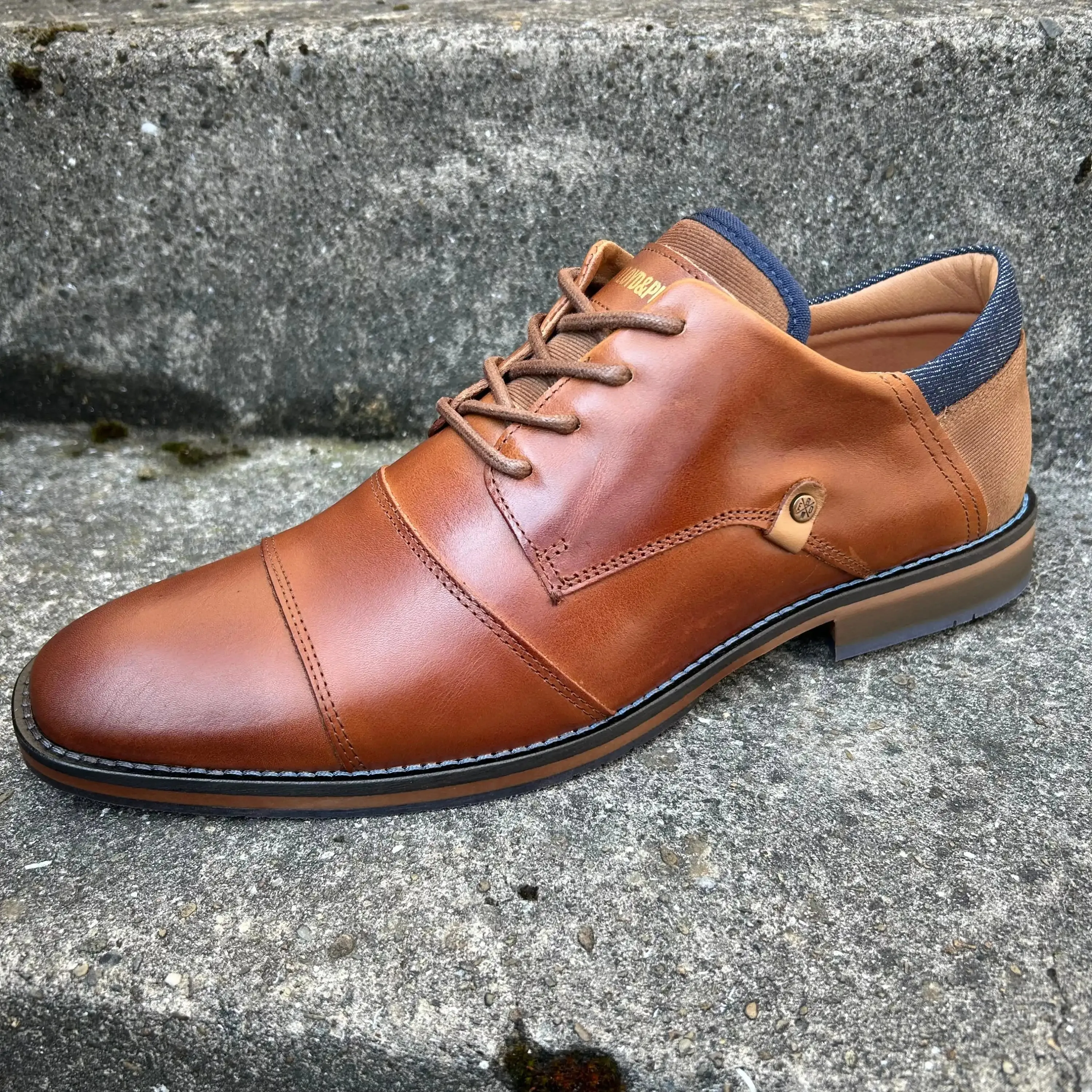 Lloyd & Pryce Mens Bazan Umber Tan Leather Shoes