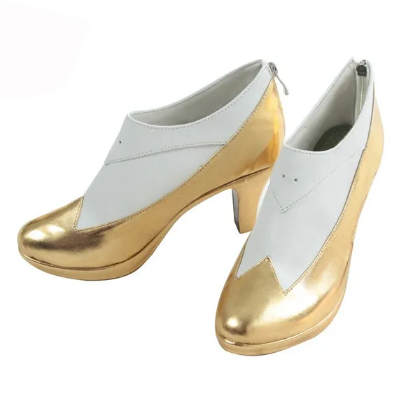 LOL Star Guardian Ahri Golden White Cosplay Shoes