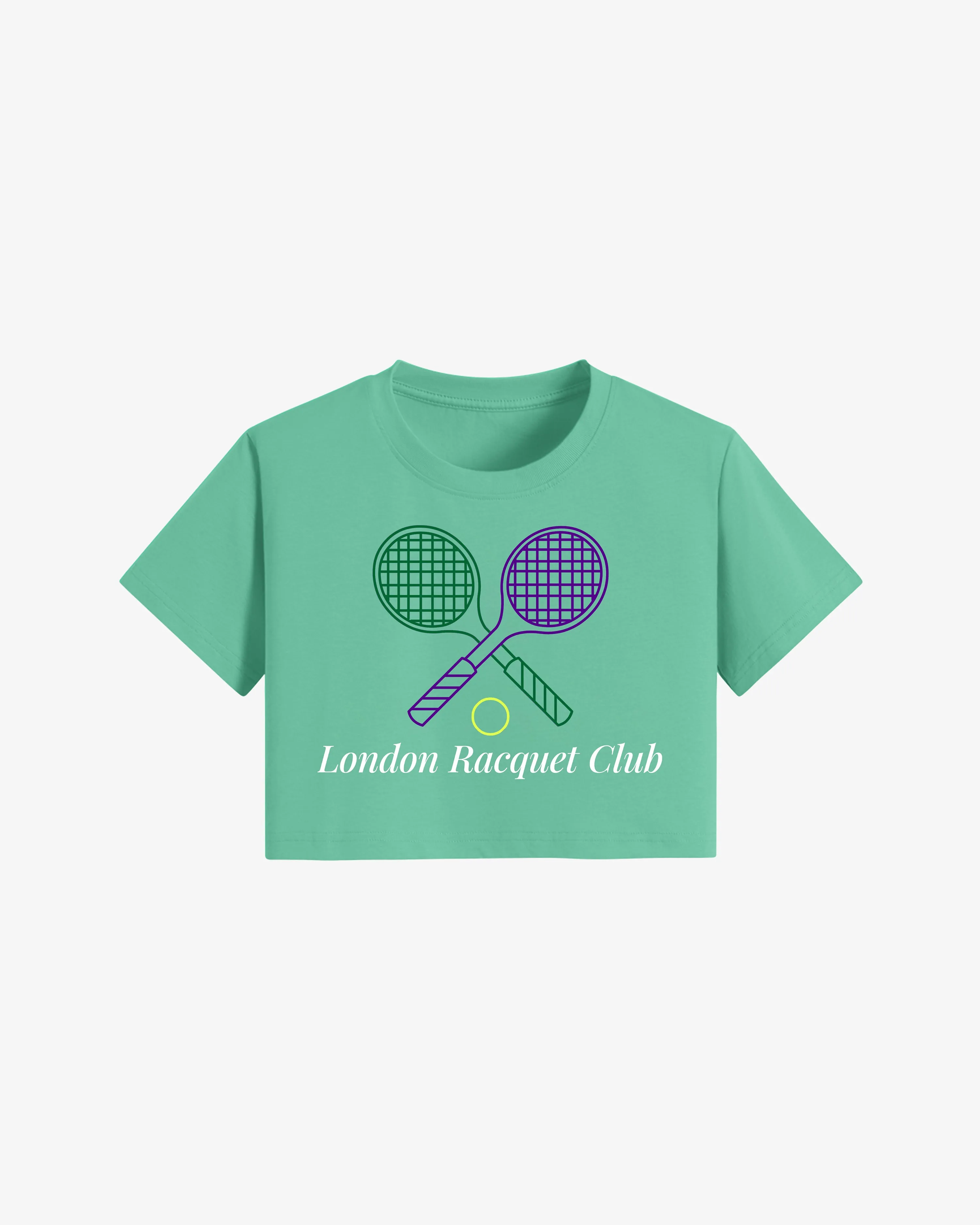 London Racquet Club Wimbledon Crop Top - Turquoise
