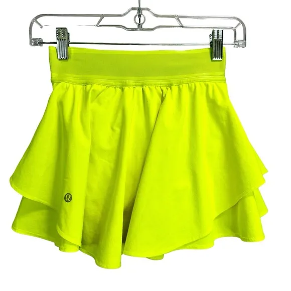 Lululemon Court Rival Perforated High-Rise SkirtHighlight Yellow