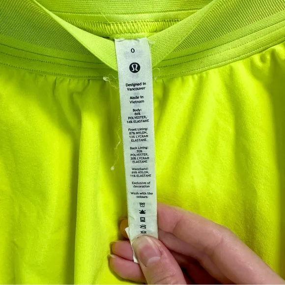 Lululemon Court Rival Perforated High-Rise SkirtHighlight Yellow
