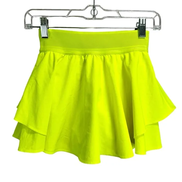 Lululemon Court Rival Perforated High-Rise SkirtHighlight Yellow
