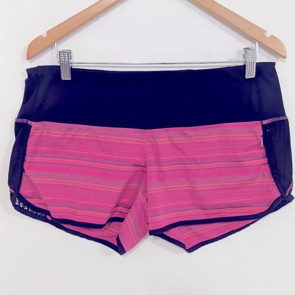 Lululemon Run: Sun Sprinter Short Elevation Stripe Pow Pink/Deep Indigo 10