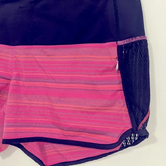 Lululemon Run: Sun Sprinter Short Elevation Stripe Pow Pink/Deep Indigo 10