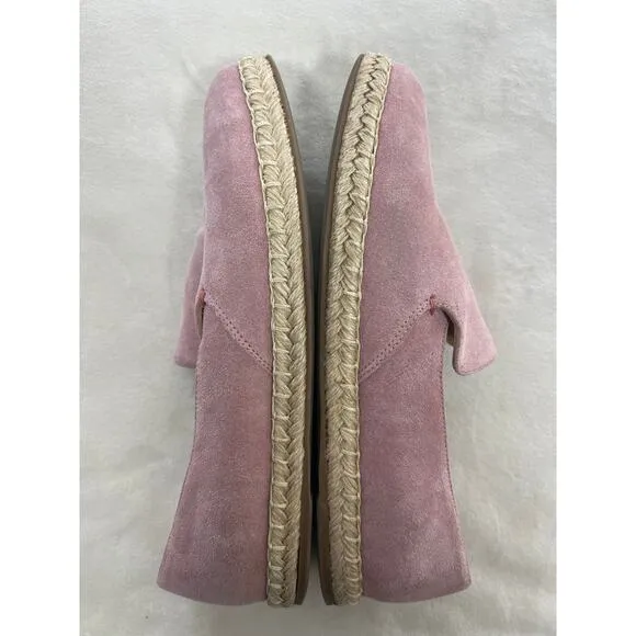M. Gemi Mauve Pink Espadrille Slip On Shoes Made in Italy Suede 39 / US 8.5