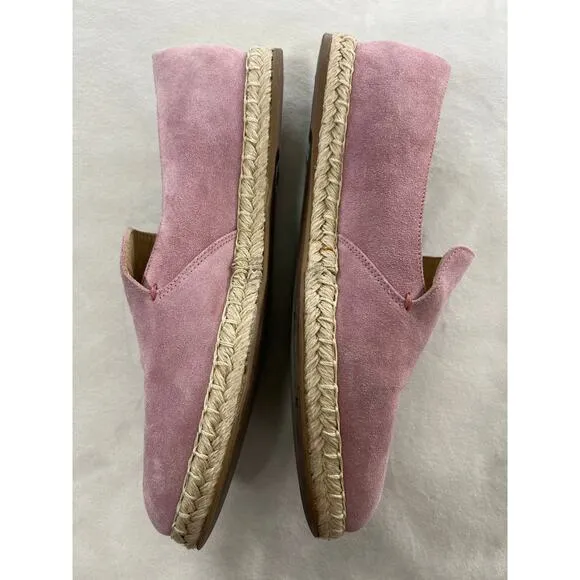 M. Gemi Mauve Pink Espadrille Slip On Shoes Made in Italy Suede 39 / US 8.5