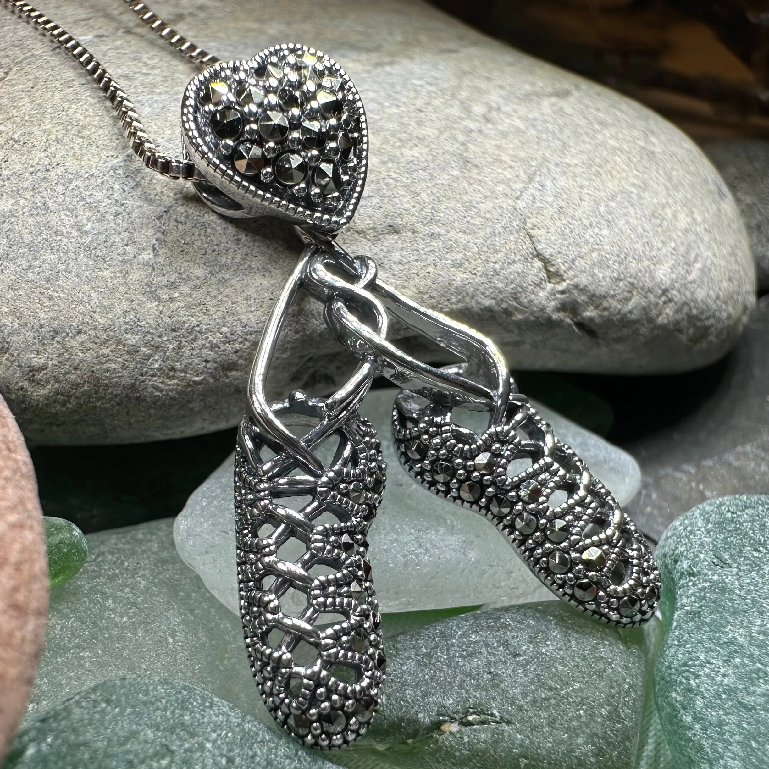 Marcasite Ghillies Irish Dance Necklace