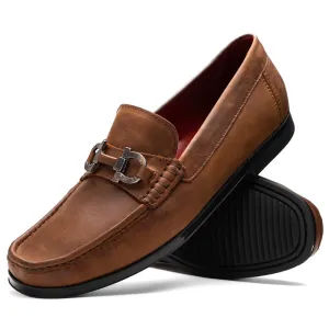 Marco Di Milano Atrani in Tan Suede Bit Loafers