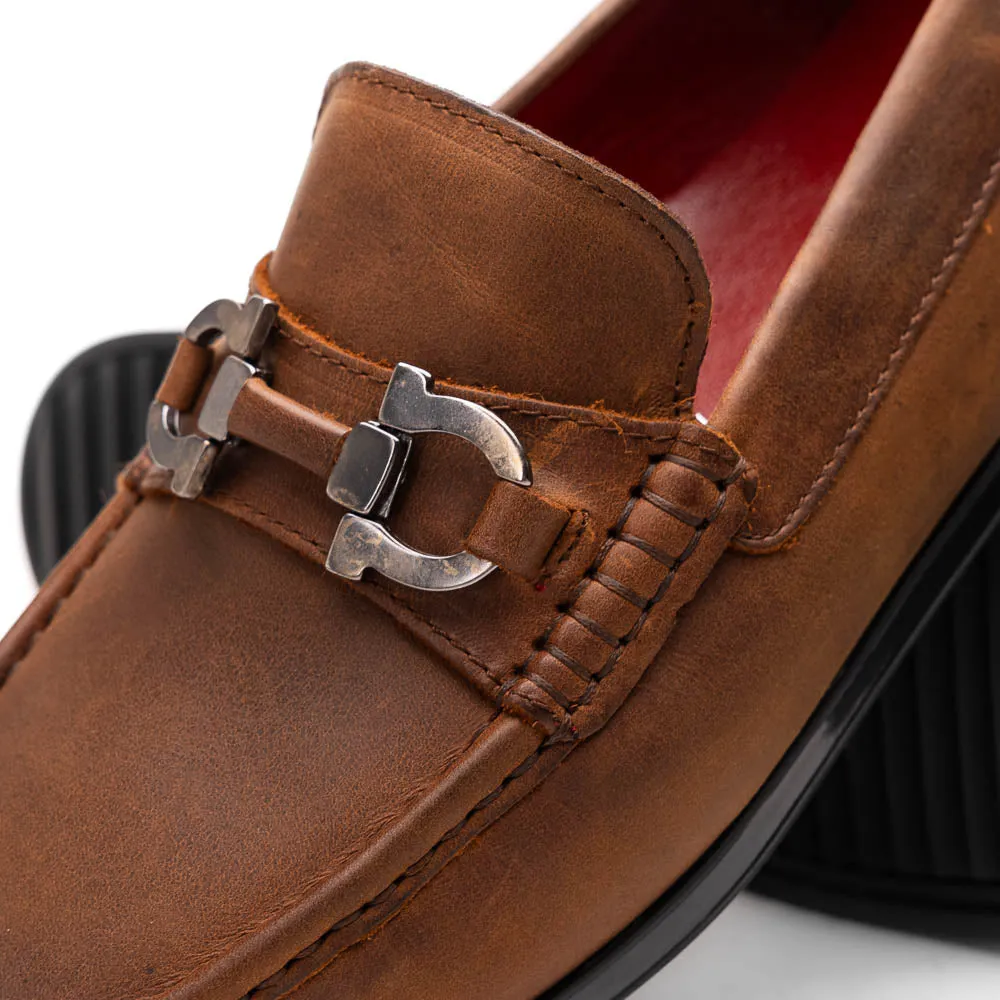 Marco Di Milano Atrani in Tan Suede Bit Loafers