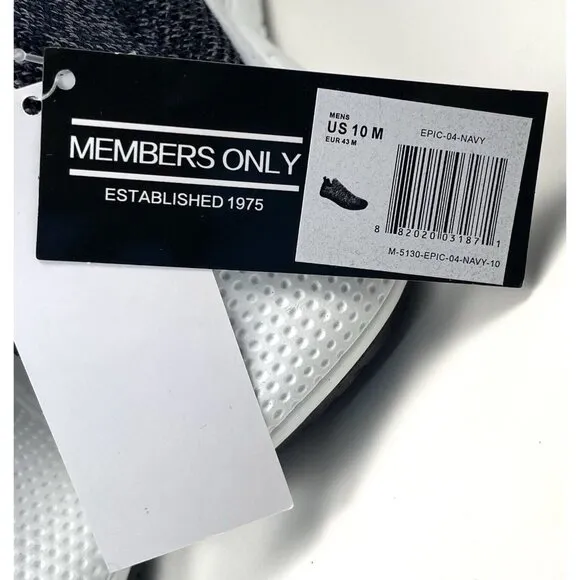MEMBERS ONLY Mens US 10M Navy Breathable Slip-On Athletic SHOES Sneakers NWT NEW