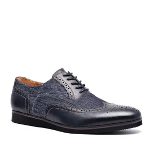 Men Casual Shoes Z6 brand Handmade breathable comfortable jeans PU Brogue men shoes #W6653