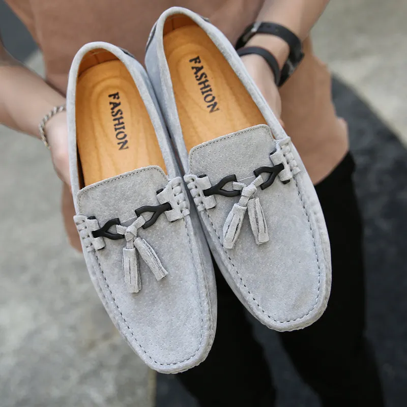 Men Loafers Suede Leather Summer Shoes