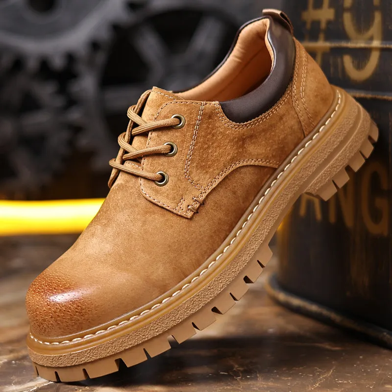 Men PU Leather Casual Shoes Lace-up Oxfords