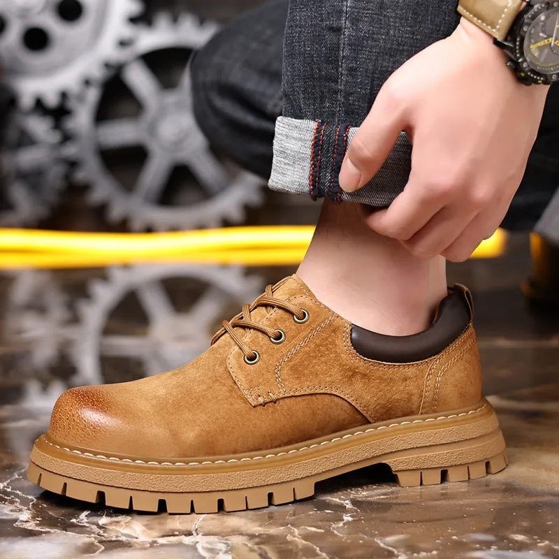 Men PU Leather Casual Shoes Lace-up Oxfords