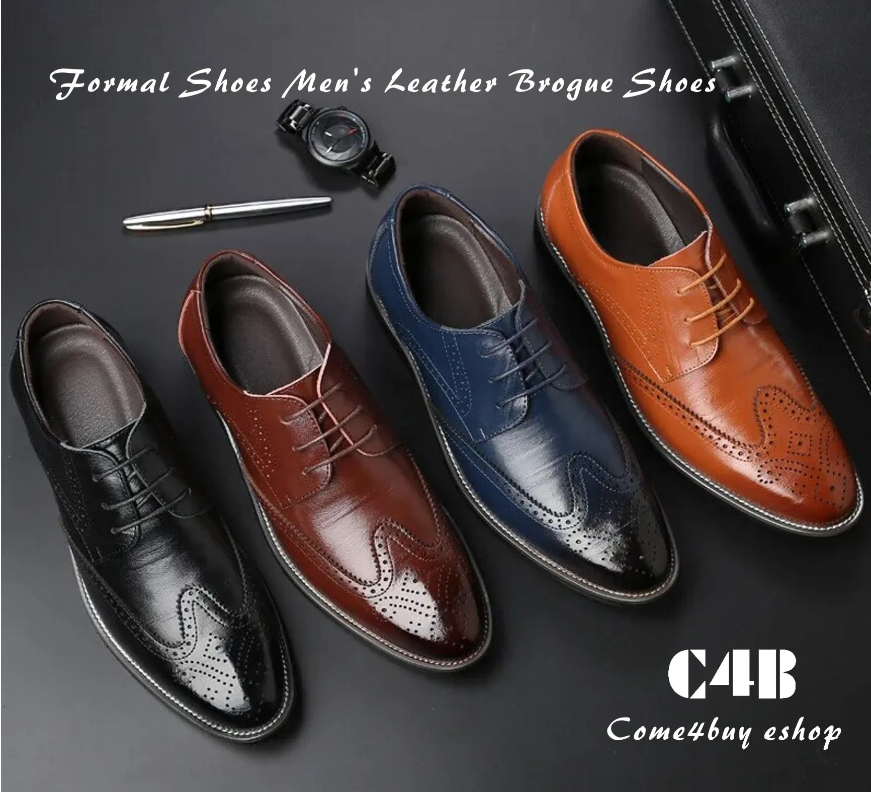 Men's Black Leather Shoes