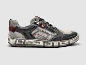 Men's Kacper Comfort Zip-Up Leather Shoes - Grey