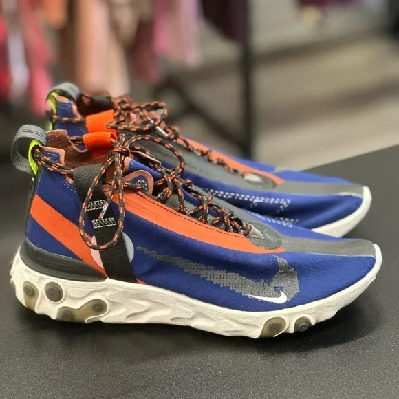 Men’s Nike Blue React mid run shoes‎ SZ 7.5