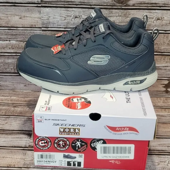 Men's Skechers Lace Up Safety Arch Fit Sr Comp Toe