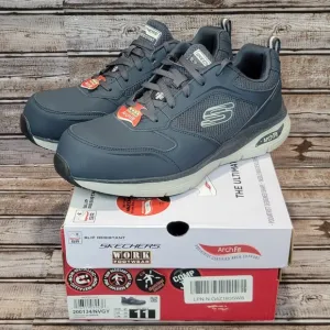 Men's Skechers Lace Up Safety Arch Fit Sr Comp Toe