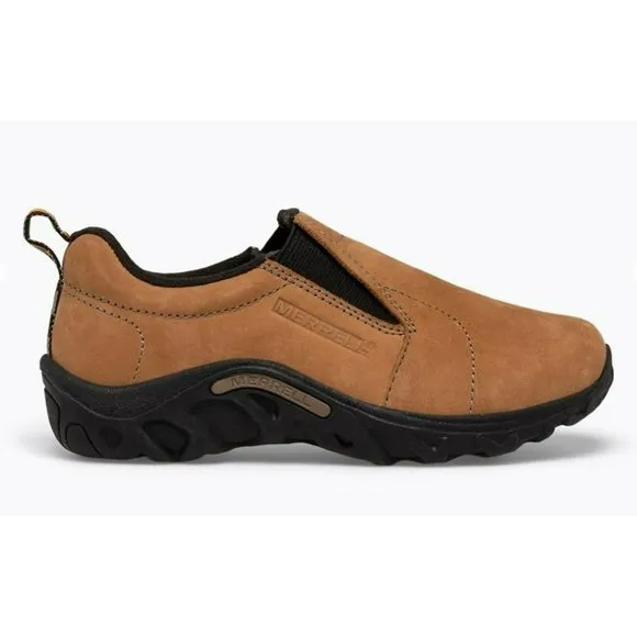 Merrell Big Kids Jungle MOC Nubuck Shoes Hiking Sneaker  Brown Nubuck Size US 7M