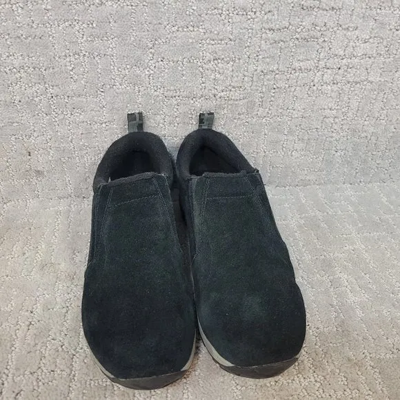 Merrell Jungle Moc Frosty Boys Size 5.5 Black Slip On Shoes Suede Leather NEW