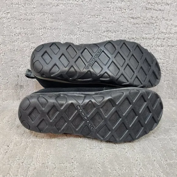 Merrell Jungle Moc Frosty Boys Size 5.5 Black Slip On Shoes Suede Leather NEW