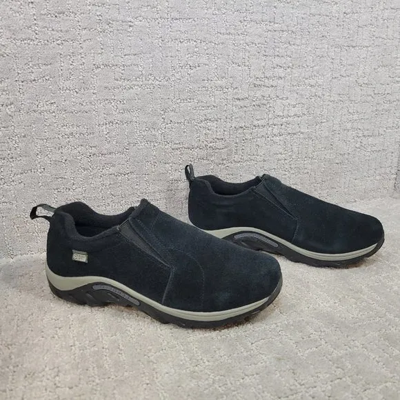 Merrell Jungle Moc Frosty Boys Size 5.5 Black Slip On Shoes Suede Leather NEW