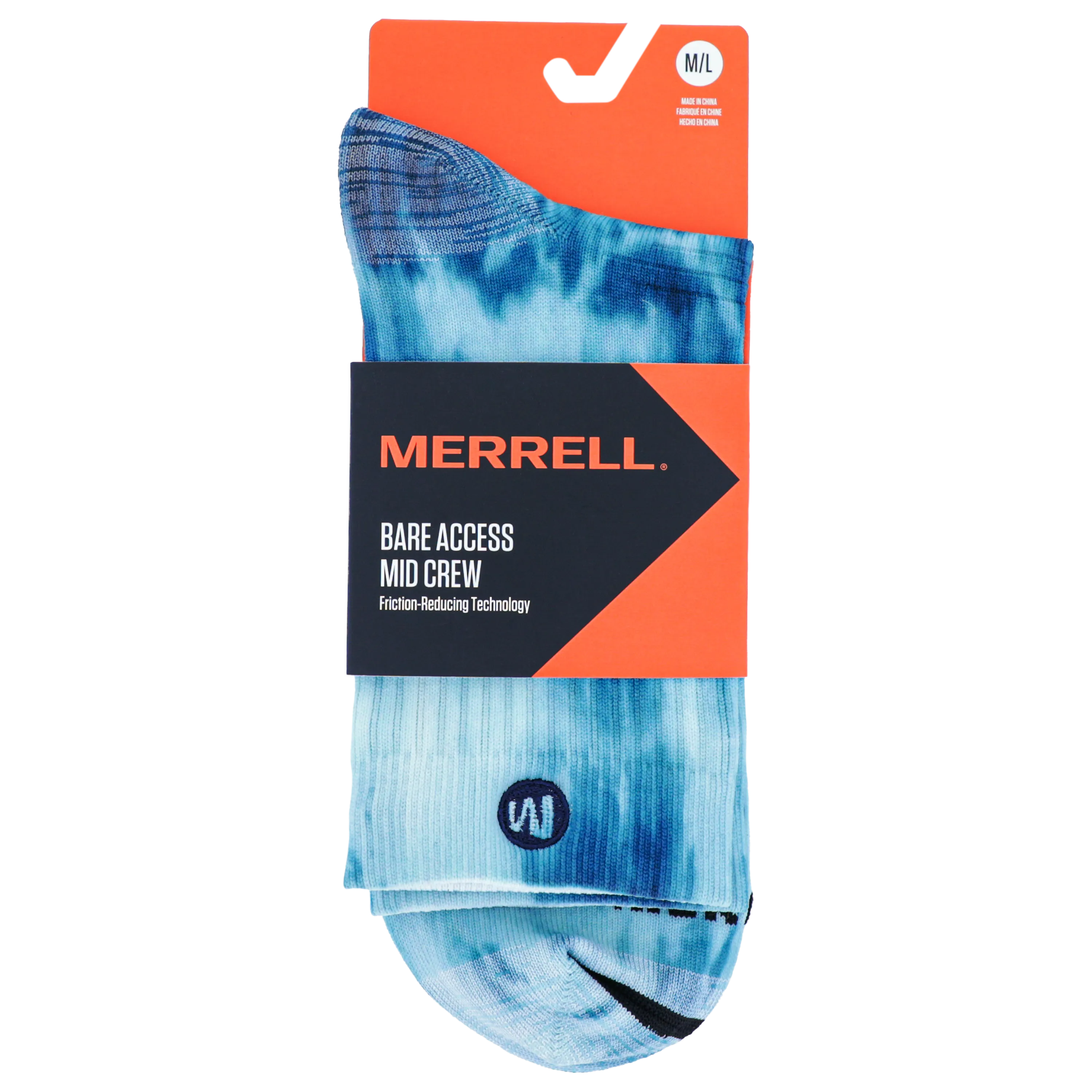 Merrell Lightweight Trail Run Mid Crew Sock with Blister Protection