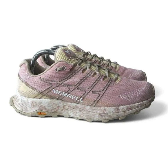 Merrell MOAB Flight &quot;Rose&quot; Vibram Trail Running Shoes J067224 Women's 9