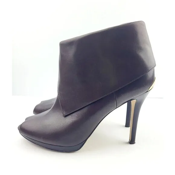 Michael Kors Womens Kendra Dark Chocolate Bootie - Size 7.5