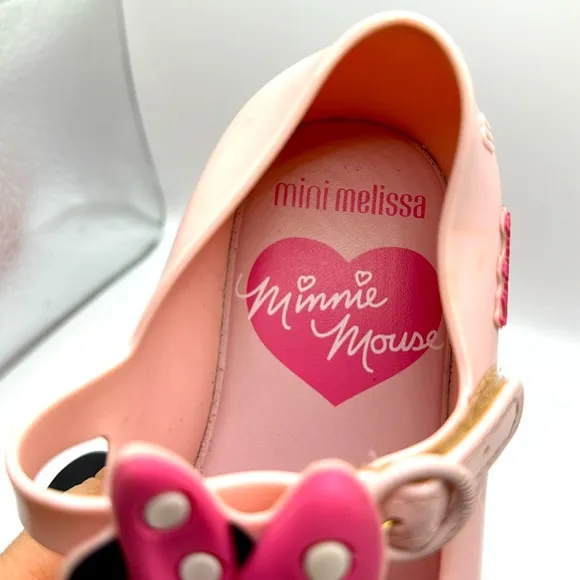 Mini Melissa Pink Minnie Mouse Shoes- Size 11- In Great Condition