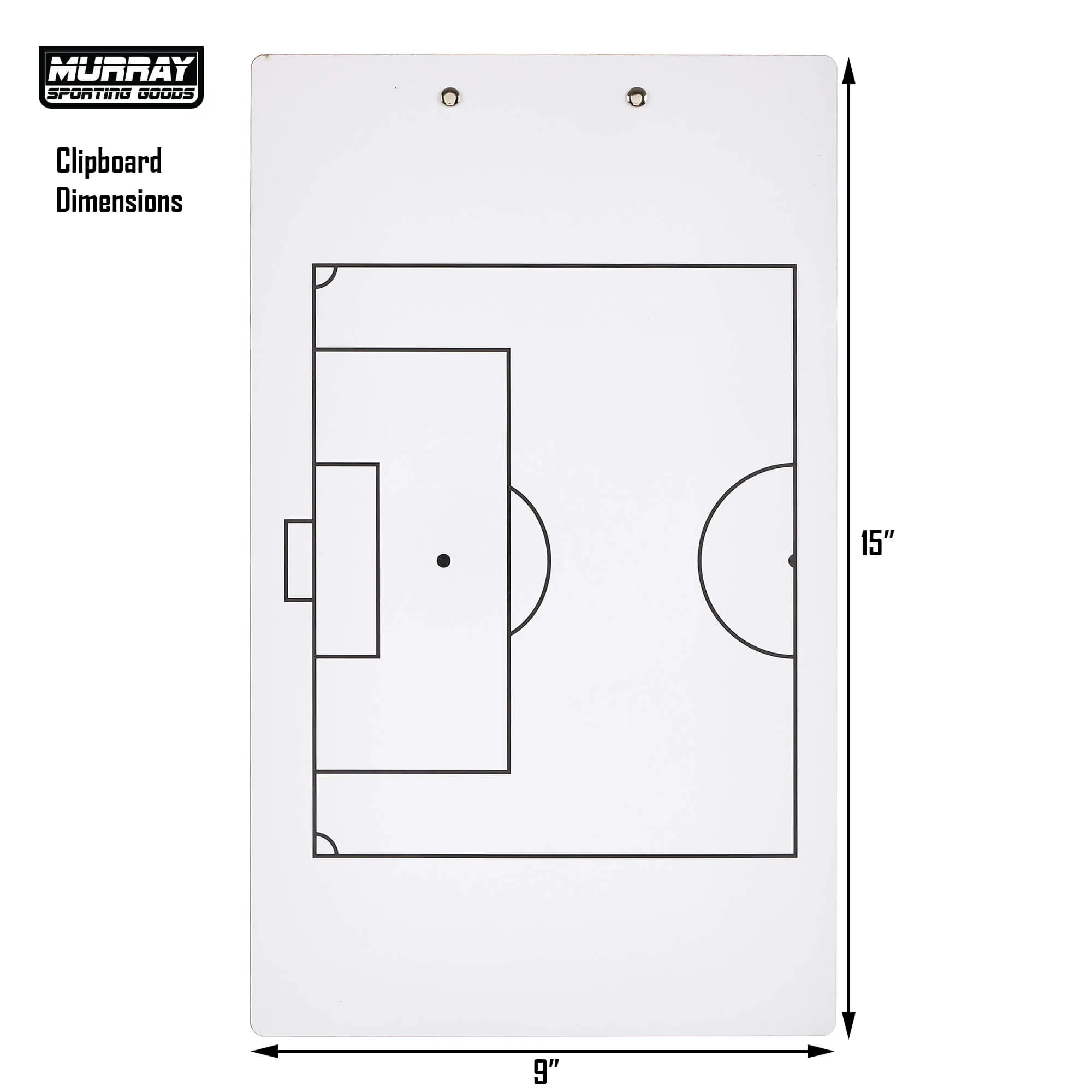 Murray Sporting Goods Dry Erase Soccer Coaches Clipboard