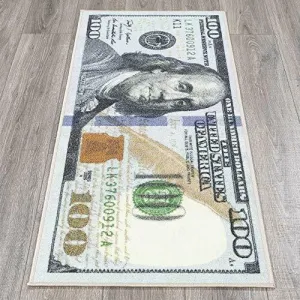 New Awesome Siesta Collection Non Slip Rubber Back Runner Rug 22" x 53" Hundred Dollar Nylon Shape Rectangular