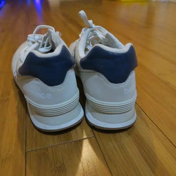 New Balance 574 Sneakers Moonbeam Navy Beige Blue Men's 13 ML574SI2