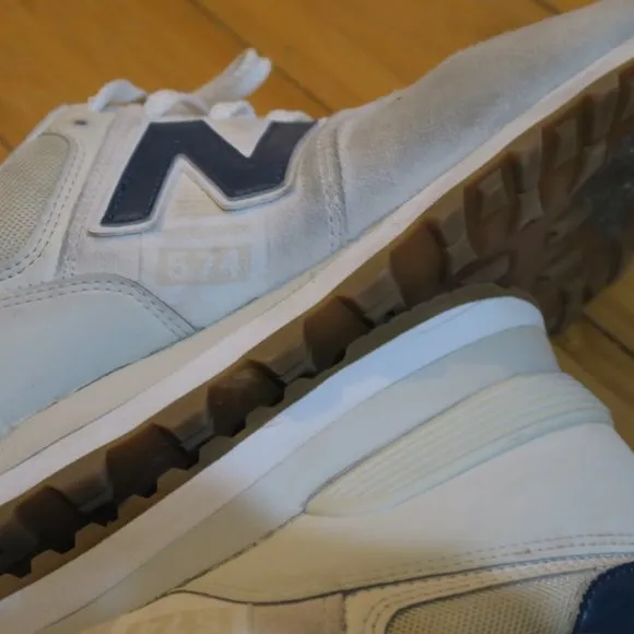 New Balance 574 Sneakers Moonbeam Navy Beige Blue Men's 13 ML574SI2