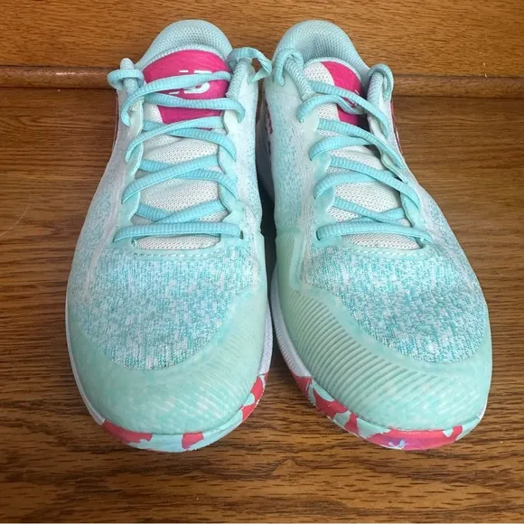 New Balance Fuelcell 996 Hardcourt Tennis Shoes White Pink Glo Glacier Wms 9.5