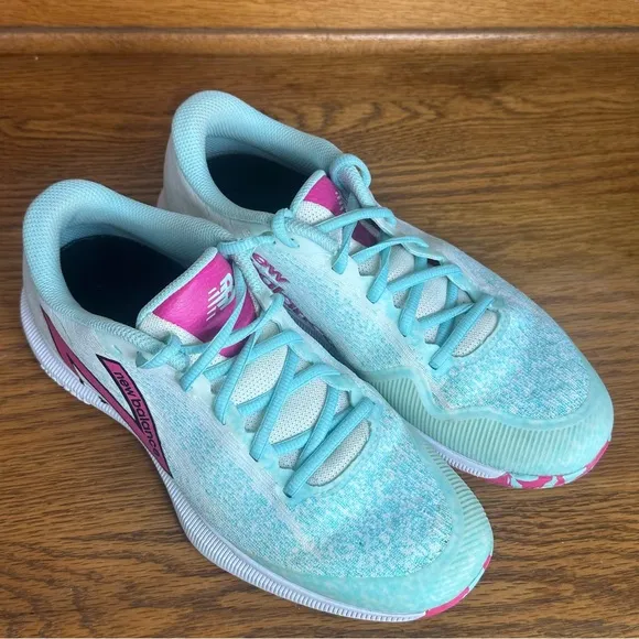 New Balance Fuelcell 996 Hardcourt Tennis Shoes White Pink Glo Glacier Wms 9.5