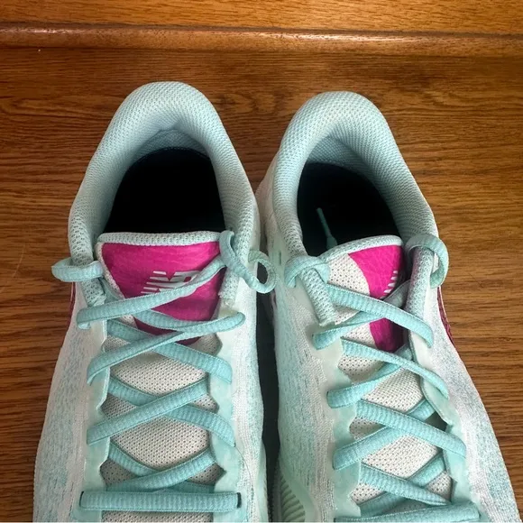New Balance Fuelcell 996 Hardcourt Tennis Shoes White Pink Glo Glacier Wms 9.5